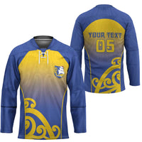 Custom James Cook High School Hockey Jersey Maori Koru Pattern LT05 - Polynesian Pride