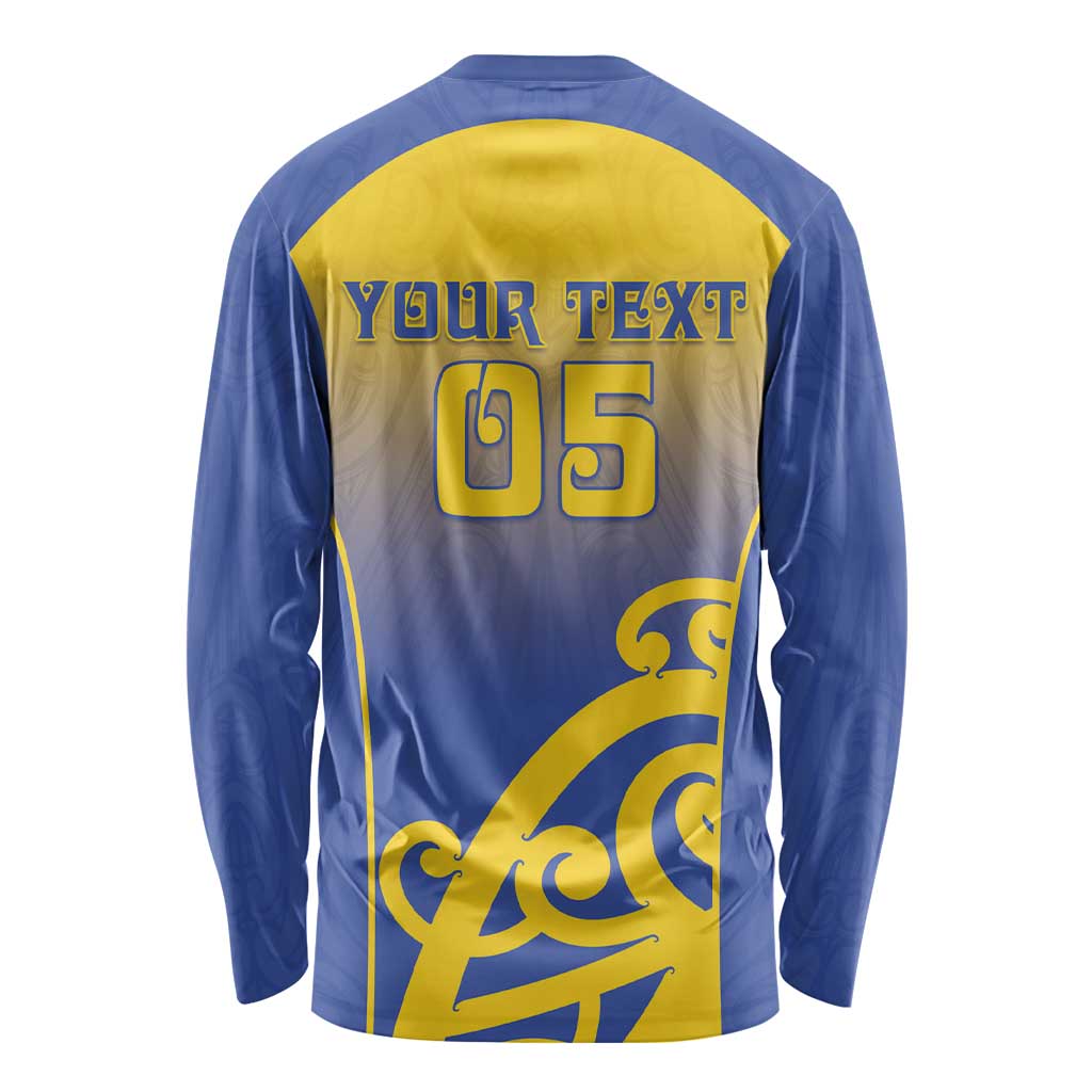 Custom James Cook High School Long Sleeve Shirt Maori Koru Pattern LT05 - Polynesian Pride
