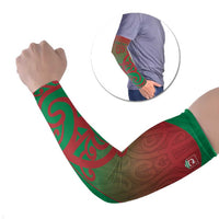 Custom Onehunga High School Arm Sleeves Maori Koru Pattern LT05 Set of 2 Green - Polynesian Pride