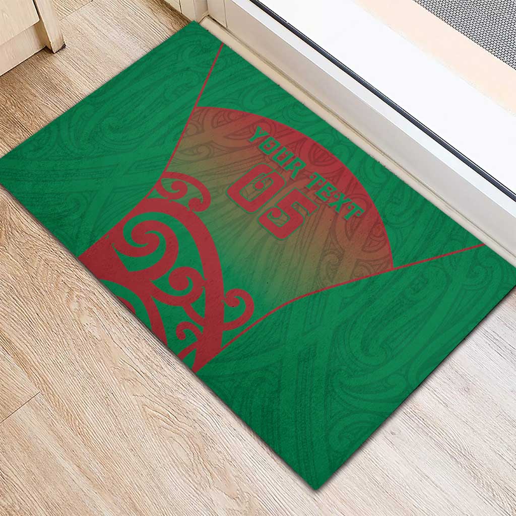 Custom Onehunga High School Rubber Doormat Maori Koru Pattern LT05 - Polynesian Pride