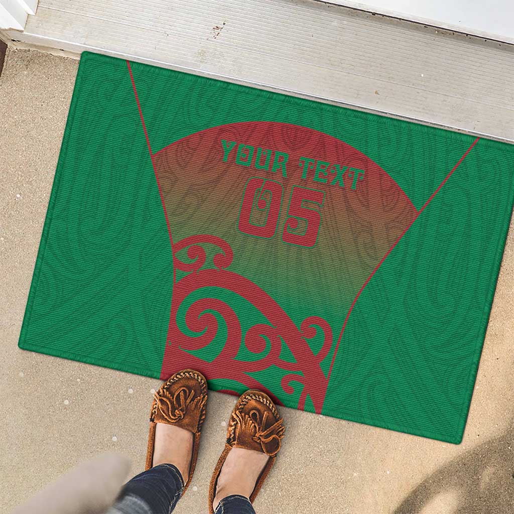 Custom Onehunga High School Rubber Doormat Maori Koru Pattern LT05 - Polynesian Pride