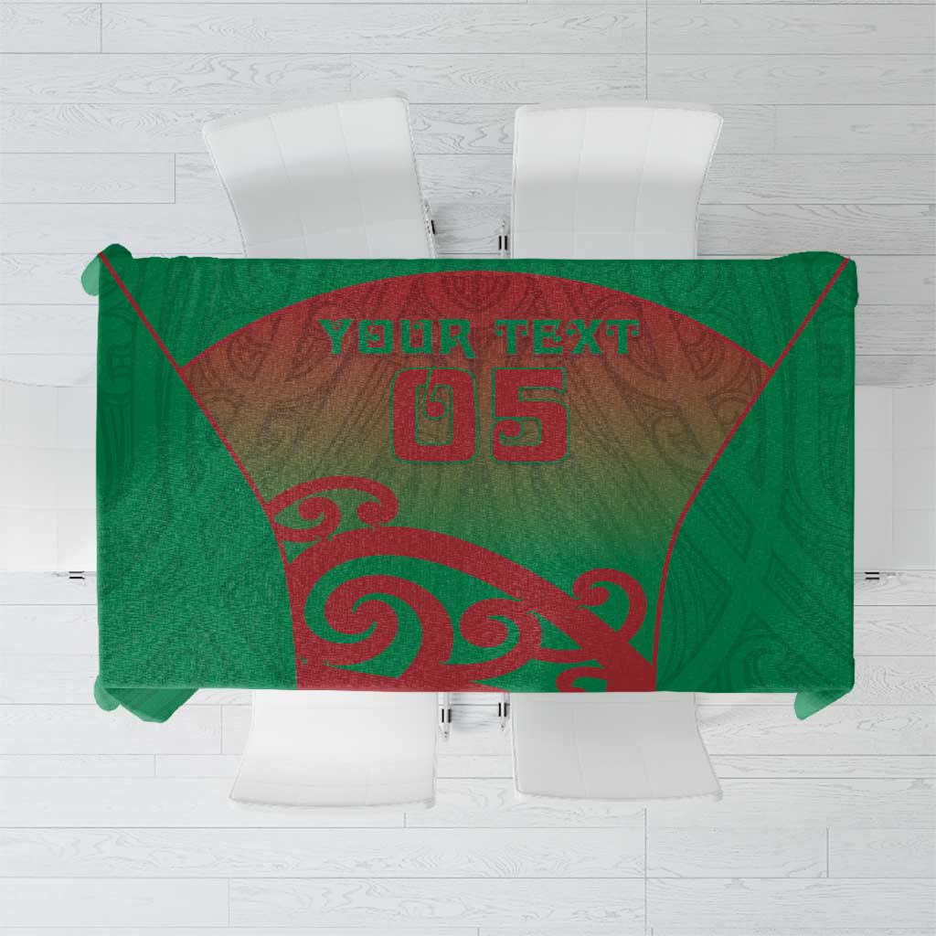 Custom Onehunga High School Tablecloth Maori Koru Pattern LT05 Green - Polynesian Pride