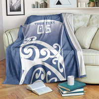 Custom New Zealand Aotea College Blanket Maori Koru Pattern LT05 Blue - Polynesian Pride