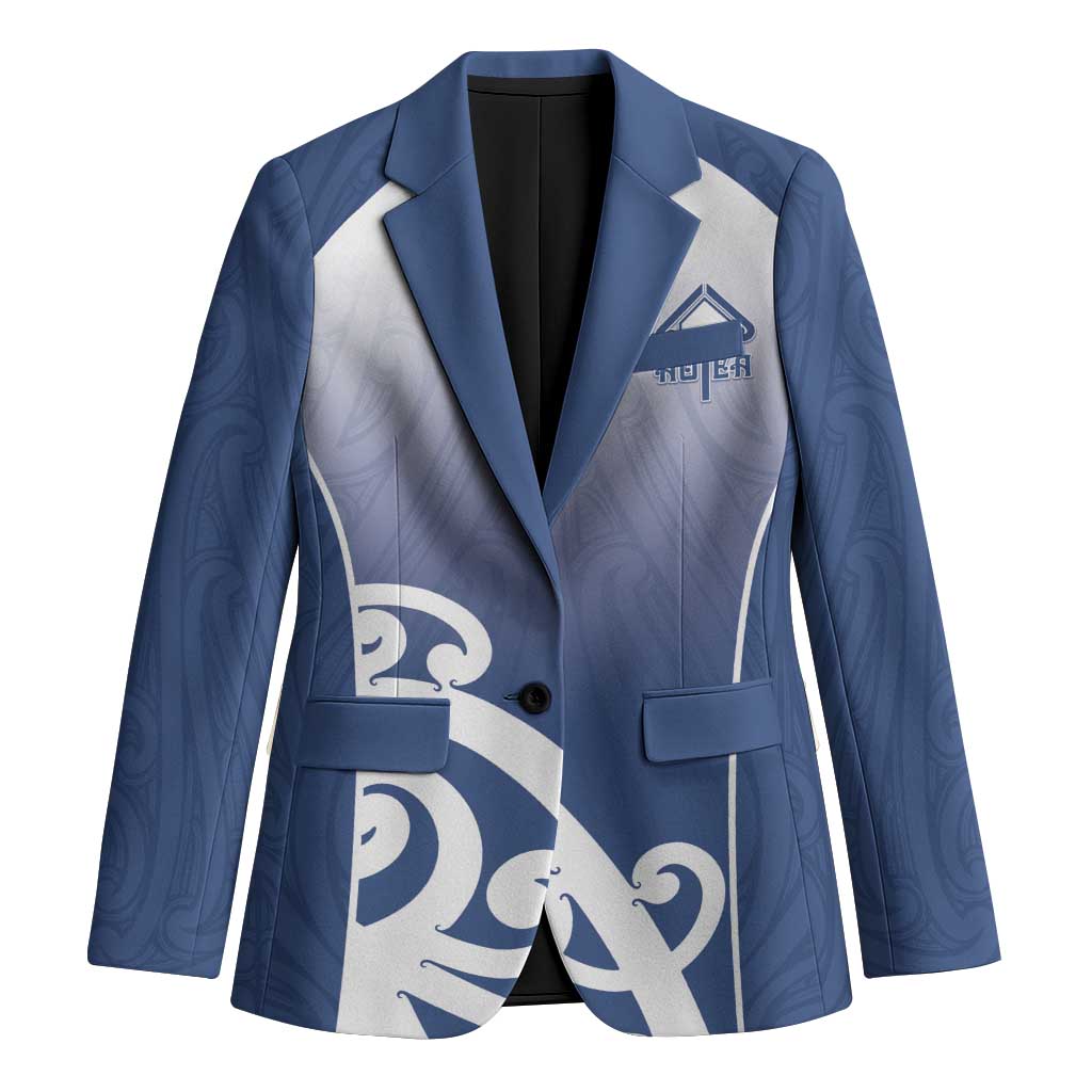 Custom New Zealand Aotea College Blazer Maori Koru Pattern LT05 Unisex Blue - Polynesian Pride