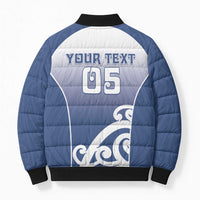 Custom New Zealand Aotea College Bomber Puffer Jacket Maori Koru Pattern LT05 - Polynesian Pride