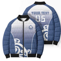 Custom New Zealand Aotea College Bomber Puffer Jacket Maori Koru Pattern LT05 - Polynesian Pride