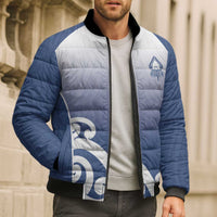 Custom New Zealand Aotea College Bomber Puffer Jacket Maori Koru Pattern LT05 - Polynesian Pride