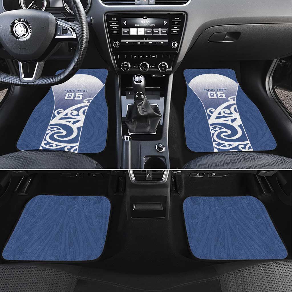 Custom New Zealand Aotea College Car Mats Maori Koru Pattern LT05 Set 4pcs Blue - Polynesian Pride