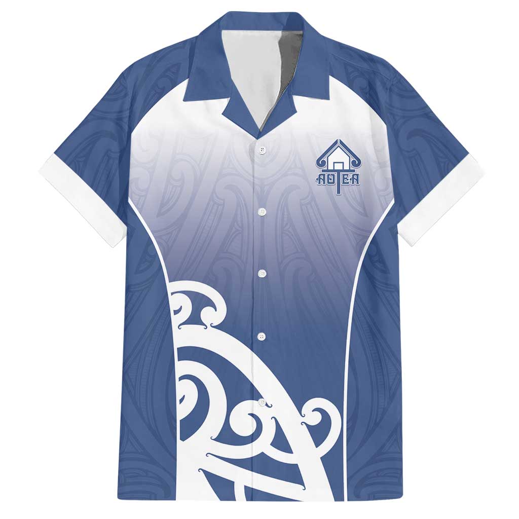 Custom New Zealand Aotea College Hawaiian Shirt Maori Koru Pattern LT05 Blue - Polynesian Pride