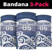 Custom New Zealand Aotea College Neck Gaiter Maori Koru Pattern LT05 package One Size: 25*50cm Blue - Polynesian Pride