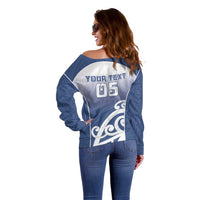 Custom New Zealand Aotea College Off Shoulder Sweater Maori Koru Pattern LT05 - Polynesian Pride
