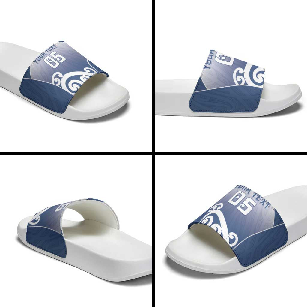 Custom New Zealand Aotea College Slide Sandals Maori Koru Pattern LT05 - Polynesian Pride