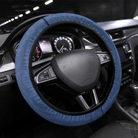 New Zealand Aotea College Steering Wheel Cover Maori Koru Pattern LT05 Universal Fit Blue - Polynesian Pride
