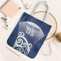 Custom New Zealand Aotea College Tote Bag Maori Koru Pattern LT05 White Strap One Size Blue - Polynesian Pride