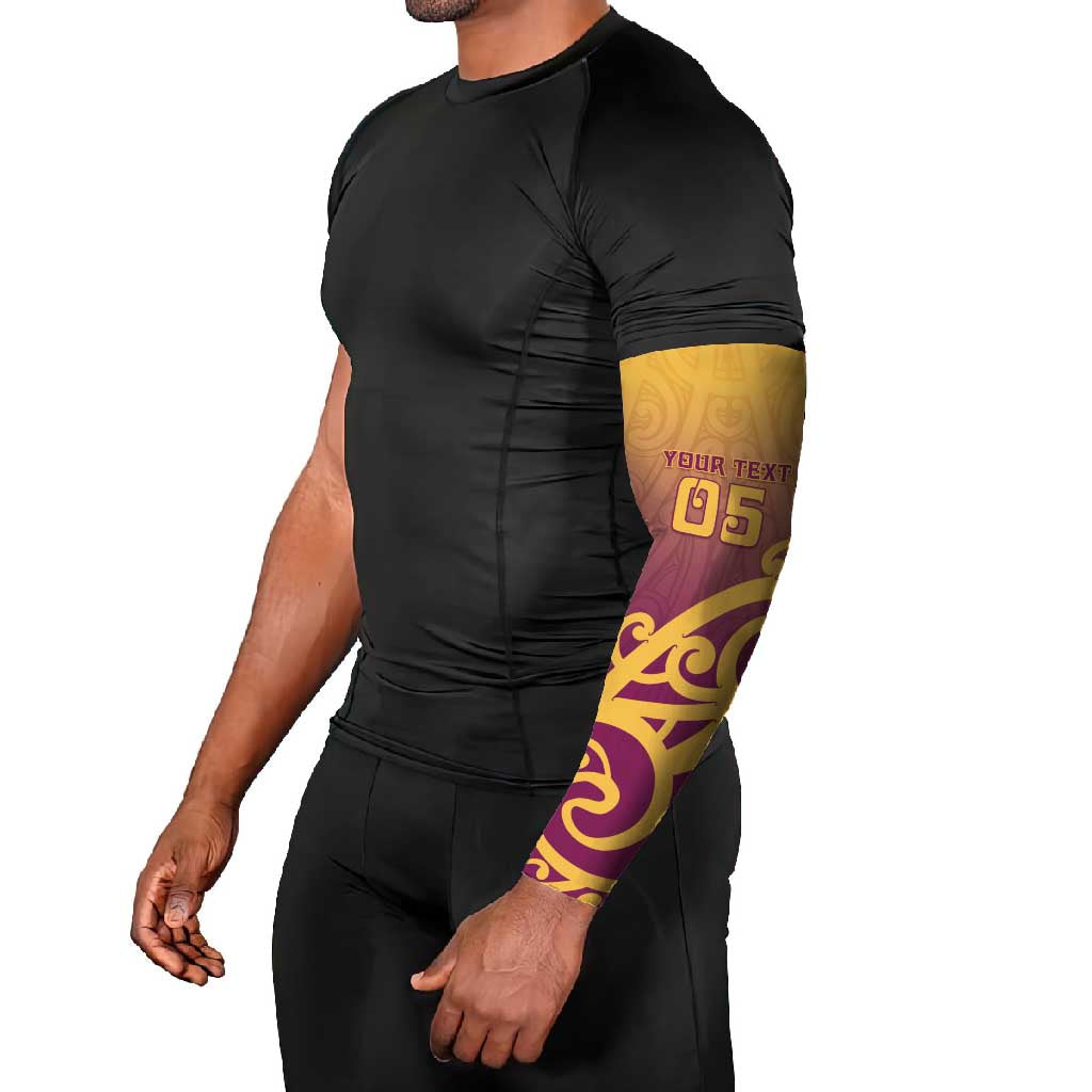 Custom Waiuku College Arm Sleeves Maori Koru Pattern LT05 - Polynesian Pride