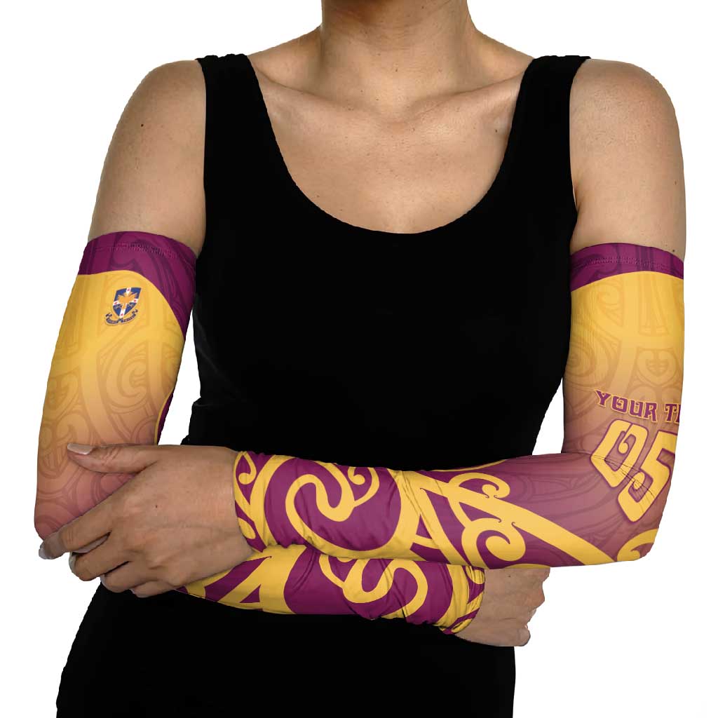 Custom Waiuku College Arm Sleeves Maori Koru Pattern LT05 - Polynesian Pride