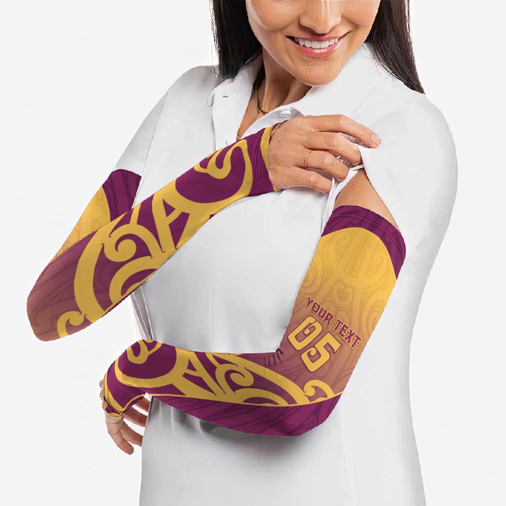 Custom Waiuku College Arm Sleeves Maori Koru Pattern LT05 - Polynesian Pride