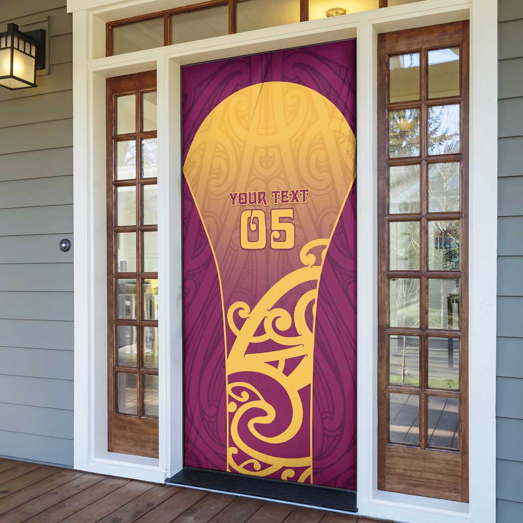 Custom Waiuku College Door Cover Maori Koru Pattern LT05 - Polynesian Pride