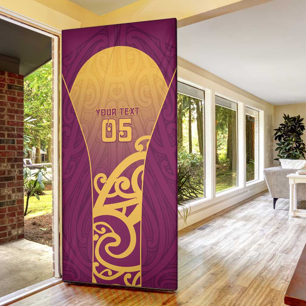 Custom Waiuku College Door Cover Maori Koru Pattern LT05 - Polynesian Pride