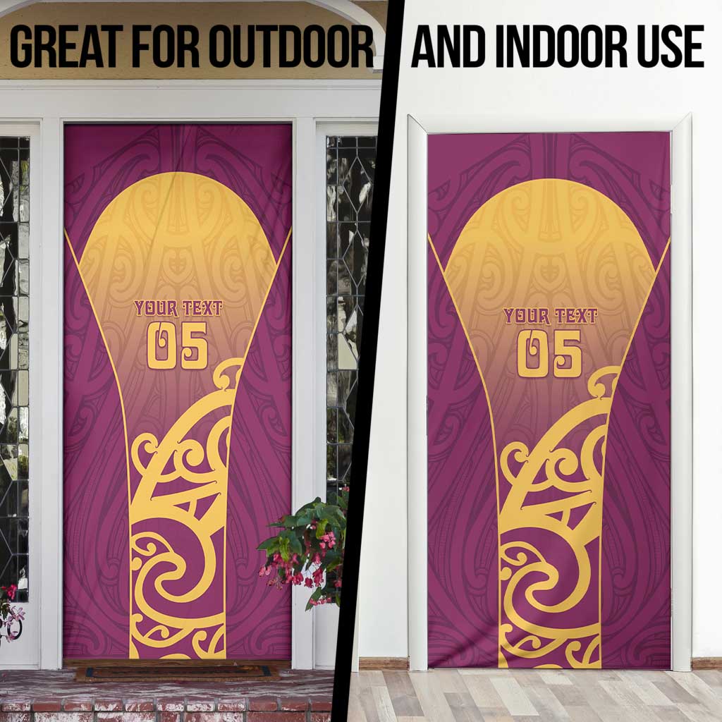 Custom Waiuku College Door Cover Maori Koru Pattern LT05 - Polynesian Pride