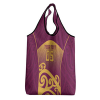 Custom Waiuku College Grocery Bag Maori Koru Pattern LT05 - Polynesian Pride