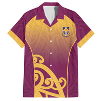 Custom Waiuku College Hawaiian Shirt Maori Koru Pattern LT05 Maroon - Polynesian Pride