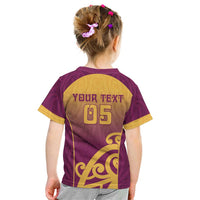 Custom Waiuku College Kid T Shirt Maori Koru Pattern LT05 - Polynesian Pride