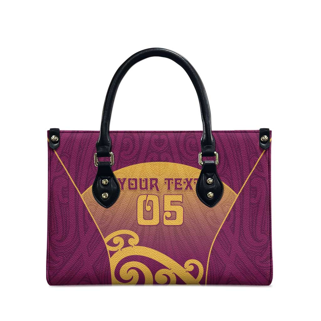 Custom Waiuku College Leather Bag Maori Koru Pattern LT05 - Polynesian Pride