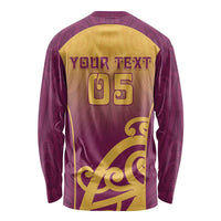 Custom Waiuku College Long Sleeve Shirt Maori Koru Pattern LT05 - Polynesian Pride