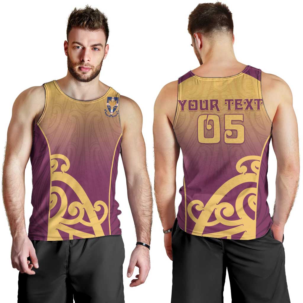 Custom Waiuku College Men Tank Top Maori Koru Pattern LT05 - Polynesian Pride