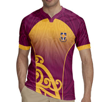 Custom Waiuku College Rugby Jersey Maori Koru Pattern LT05 - Polynesian Pride