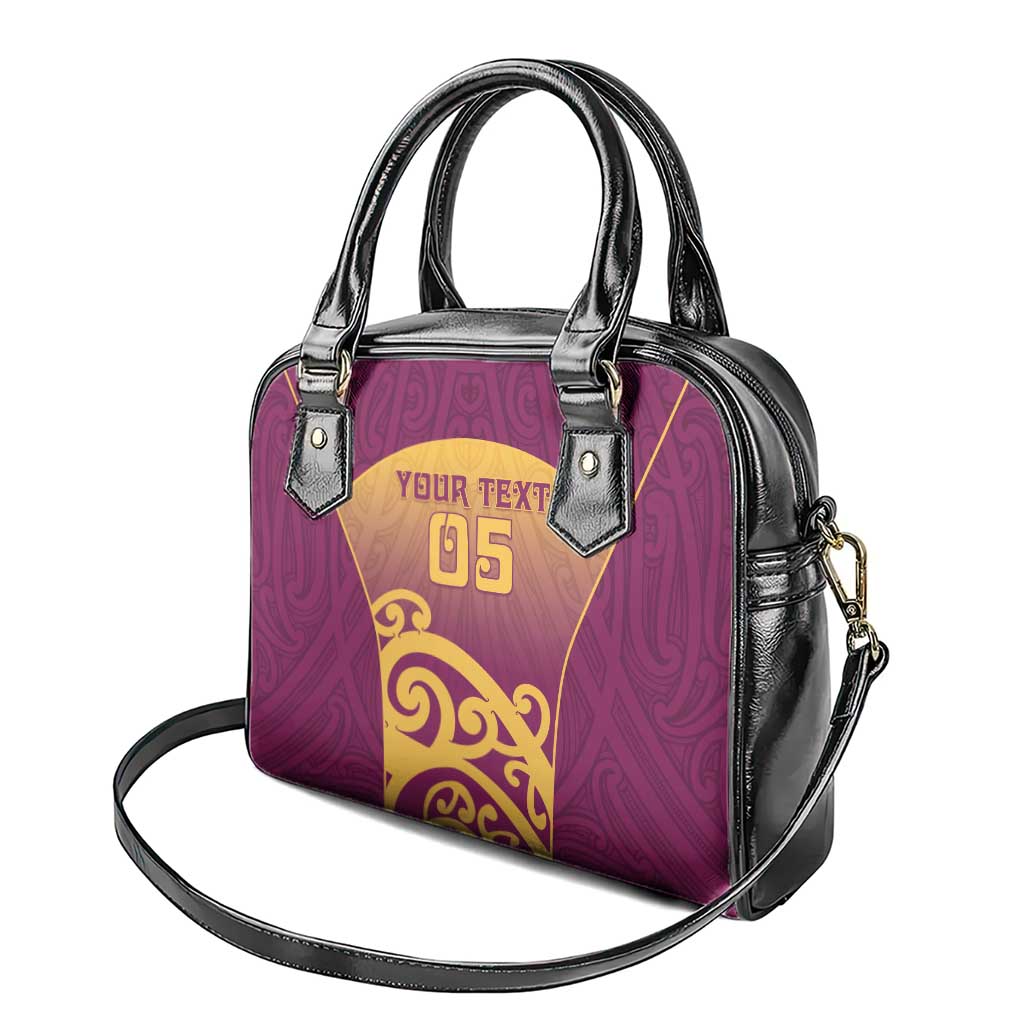 Custom Waiuku College Shoulder Handbag Maori Koru Pattern LT05 - Polynesian Pride