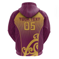 Custom Waiuku College Zip Hoodie Maori Koru Pattern LT05 - Polynesian Pride