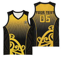 Custom Motueka High School Basketball Jersey Maori Koru Pattern LT05 - Polynesian Pride