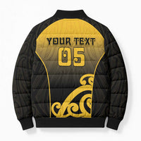 Custom Motueka High School Bomber Puffer Jacket Maori Koru Pattern LT05 - Polynesian Pride