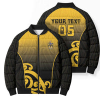Custom Motueka High School Bomber Puffer Jacket Maori Koru Pattern LT05 - Polynesian Pride