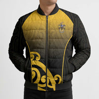 Custom Motueka High School Bomber Puffer Jacket Maori Koru Pattern LT05 - Polynesian Pride