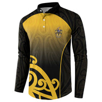 Custom Motueka High School Button Sweatshirt Maori Koru Pattern LT05 - Polynesian Pride