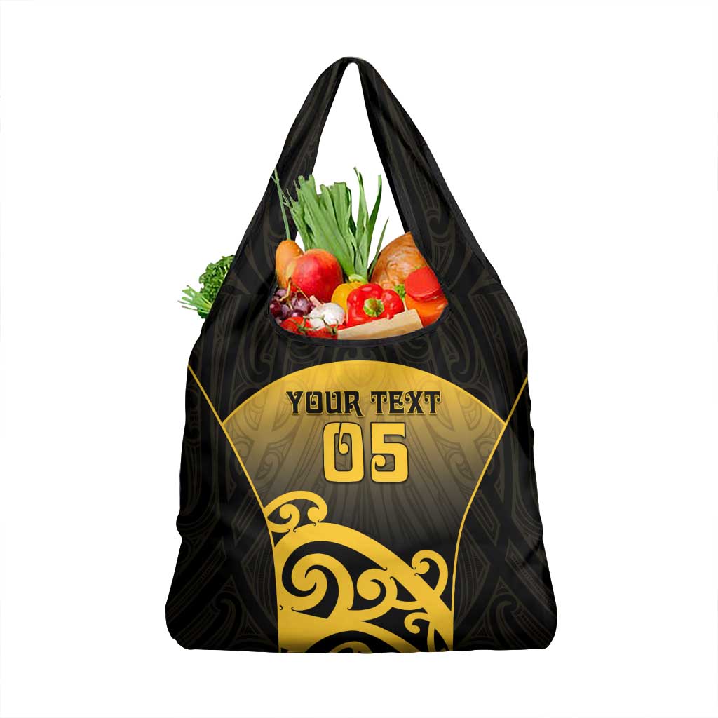 Custom Motueka High School Grocery Bag Maori Koru Pattern LT05 1-pack One Size Black - Polynesian Pride