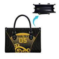 Custom Motueka High School Leather Bag Maori Koru Pattern LT05 - Polynesian Pride