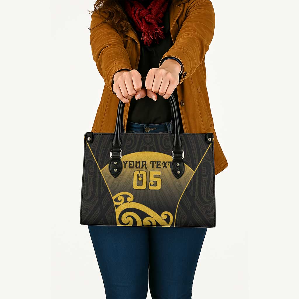 Custom Motueka High School Leather Bag Maori Koru Pattern LT05 - Polynesian Pride