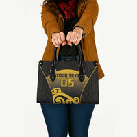 Custom Motueka High School Leather Bag Maori Koru Pattern LT05 - Polynesian Pride