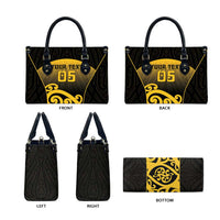 Custom Motueka High School Leather Bag Maori Koru Pattern LT05 - Polynesian Pride