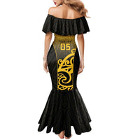 Custom Motueka High School Mermaid Dress Maori Koru Pattern LT05 - Polynesian Pride