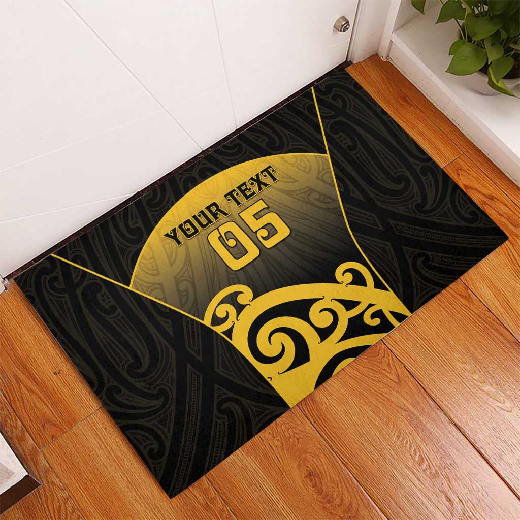 Custom Motueka High School Rubber Doormat Maori Koru Pattern LT05 - Polynesian Pride