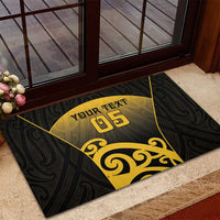 Custom Motueka High School Rubber Doormat Maori Koru Pattern LT05 - Polynesian Pride