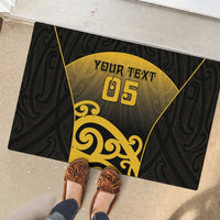 Custom Motueka High School Rubber Doormat Maori Koru Pattern LT05 - Polynesian Pride