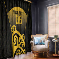 Custom Motueka High School Window Curtain Maori Koru Pattern LT05 - Polynesian Pride
