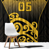 Custom Motueka High School Window Curtain Maori Koru Pattern LT05 - Polynesian Pride