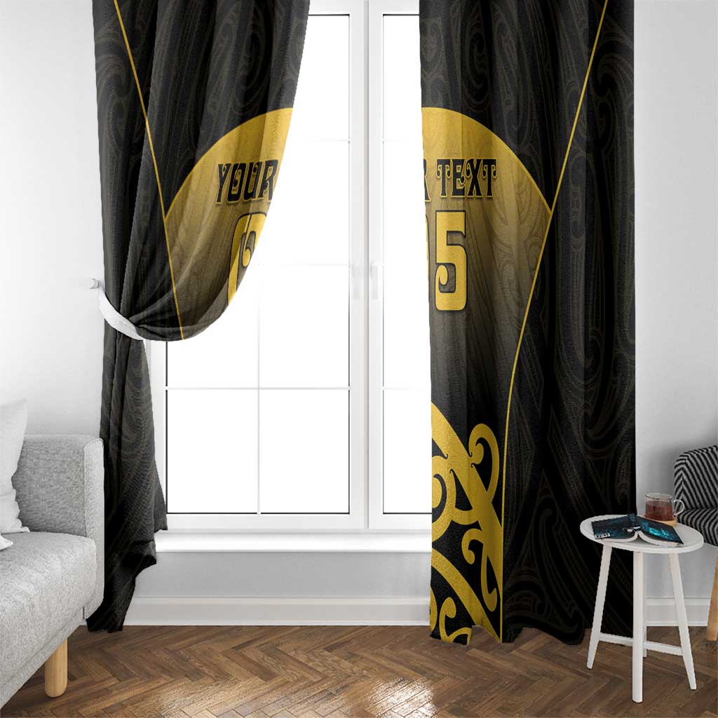 Custom Motueka High School Window Curtain Maori Koru Pattern LT05 - Polynesian Pride